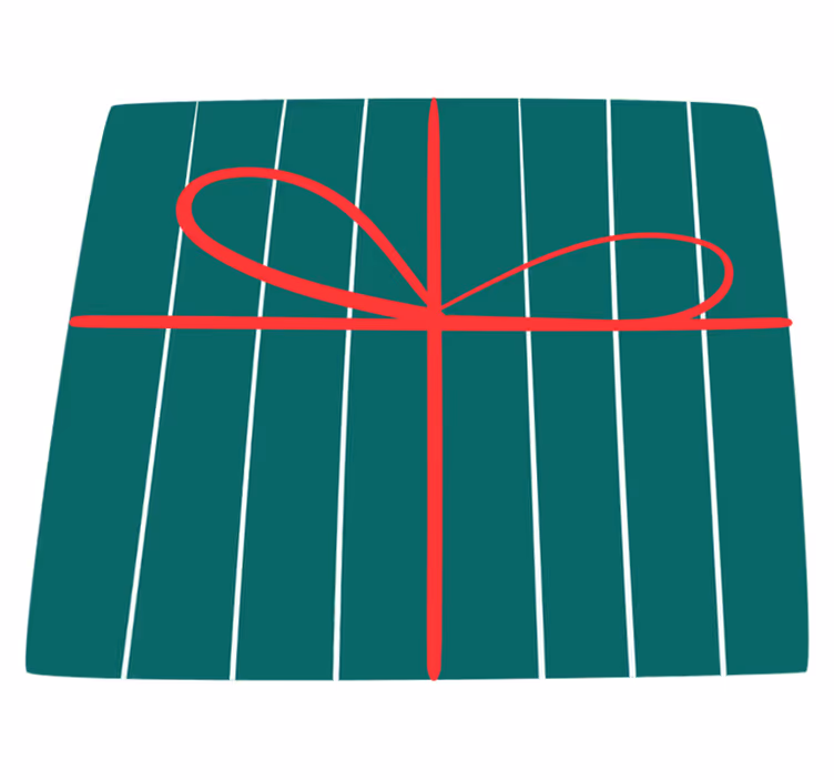 Emerald and Crimson Lines stripes vinyl rug - TenStickers