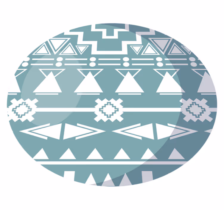 Folk pattern Christmas tree mat - TenStickers