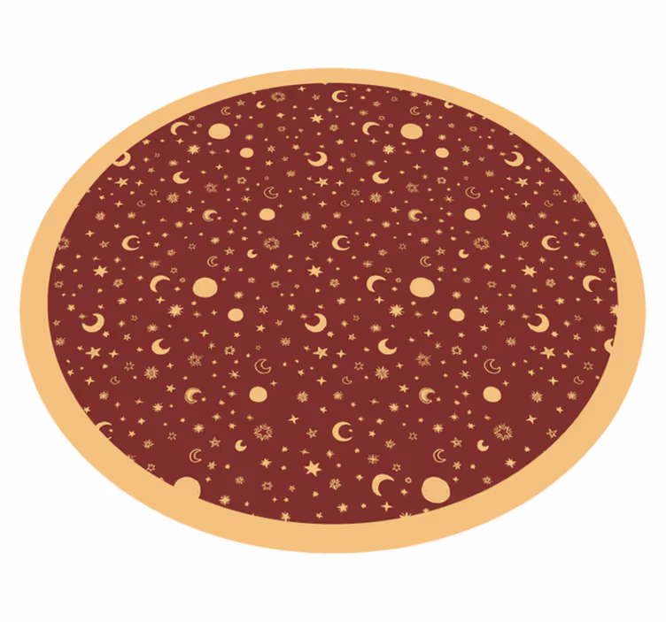 Washed red childrens stars rug - TenStickers