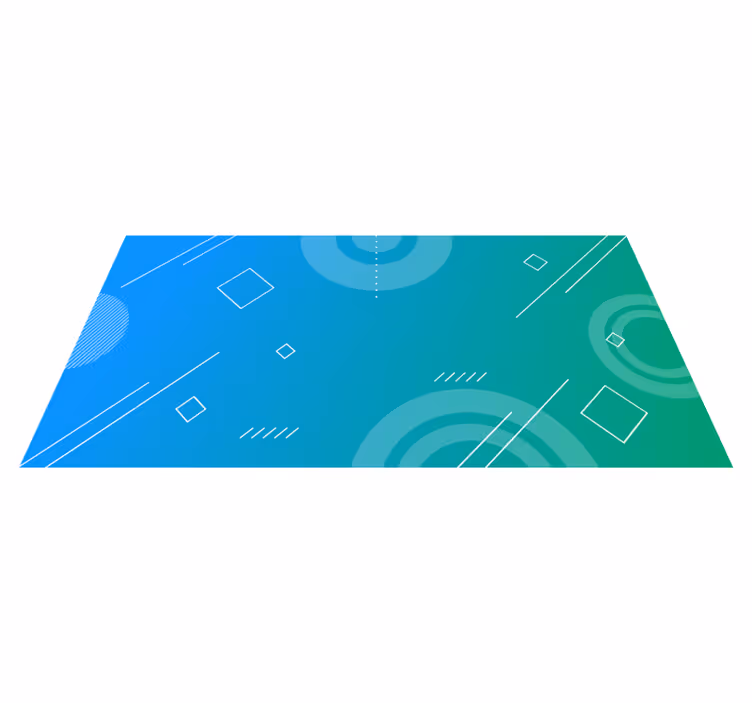 Geometric vinyl rug abstract geometric gradient - TenStickers