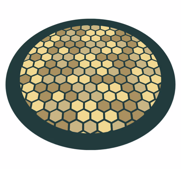 Yellow stones in green concrete modern rug - TenStickers