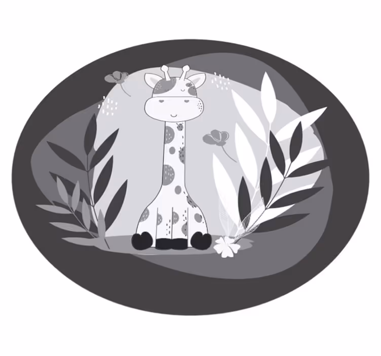 Giraffe nursery theme nursery vinyl rug - TenStickers