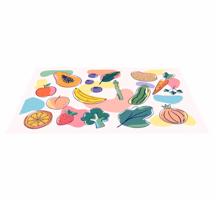 Colourful fruits.  kitchen floor tiles - TenStickers