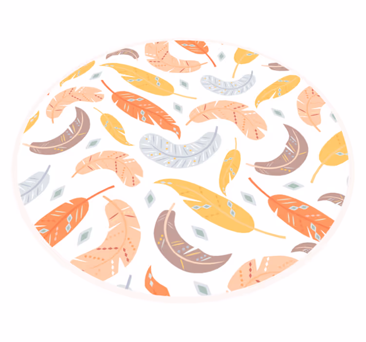Botanical Leaves Pattern flower vinyl rug - TenStickers