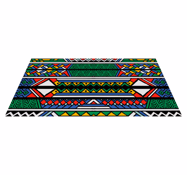 Ethnic vinyl rug with ethnic patterned design - TenStickers