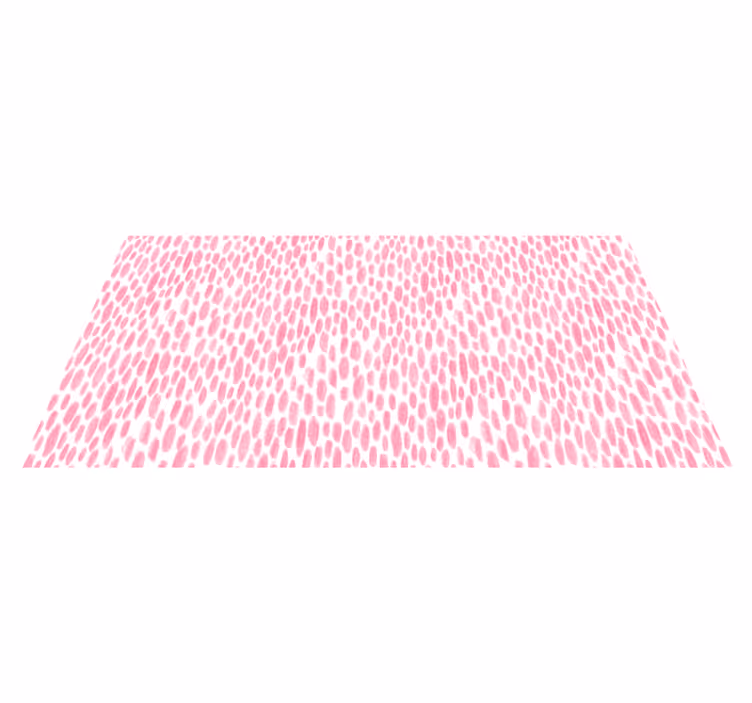 Pink Watercolor Dots teenager vinyl rug - TenStickers