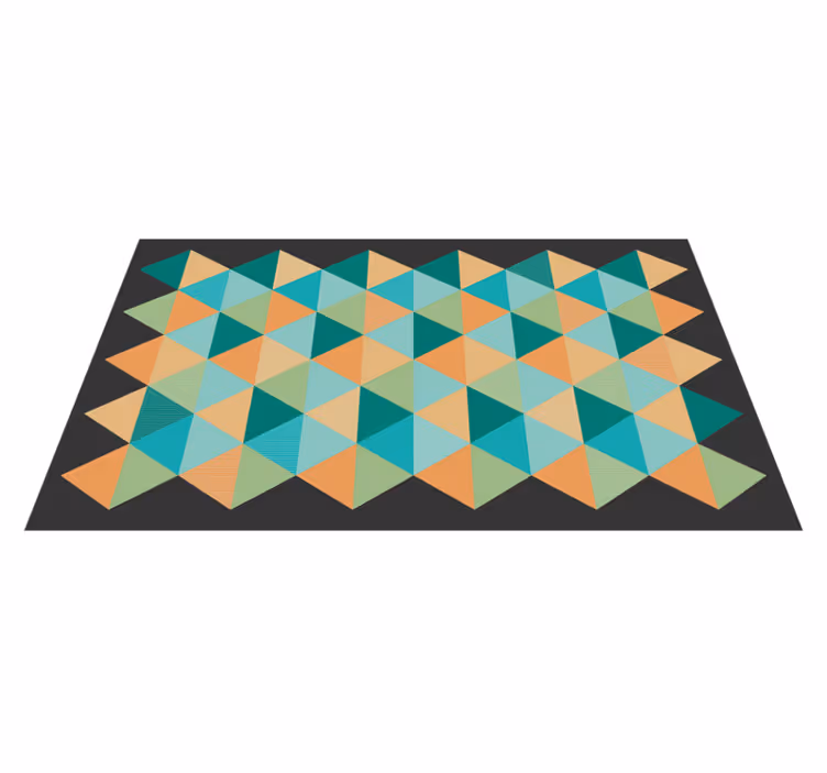 Geometric vinyl rug with geometric pattern design - TenStickers