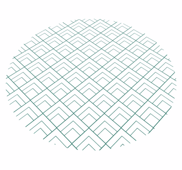 Geometric Lines Layer geometric vinyl rug - TenStickers