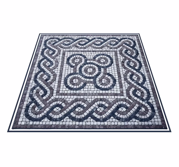 Pebble stone mosaic vinyl rug - TenStickers