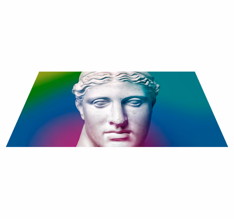 Sculptural Gradient minimalist vinyl rug - TenStickers