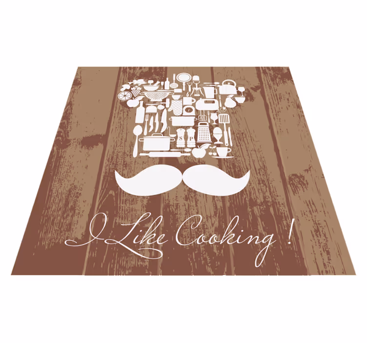Culinary Enthusiasm Emblem custom vinyl rug - TenStickers