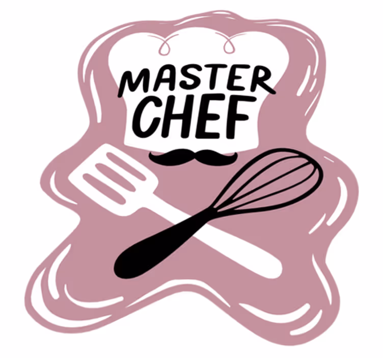Master Chef Emblem kitchen vinyl rug - TenStickers