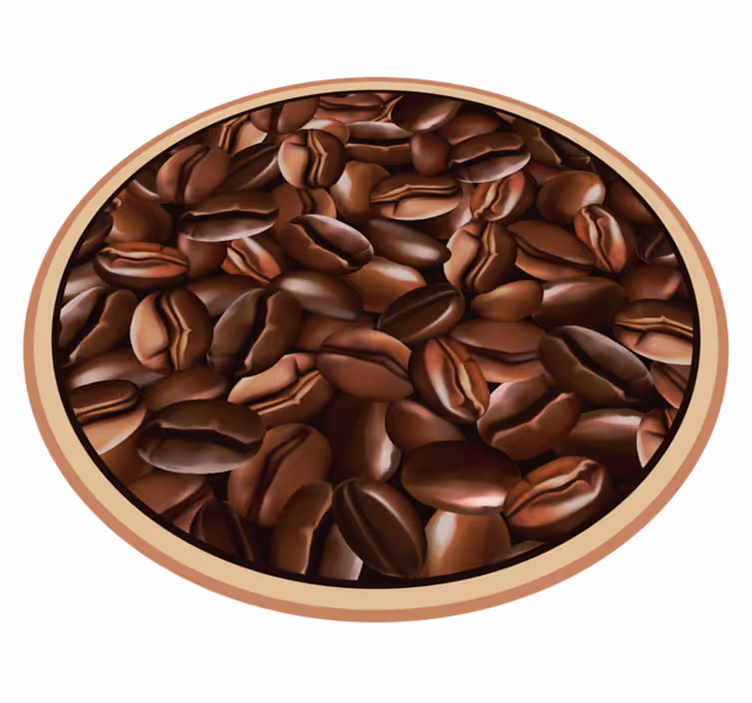 Realistic coffee pattern kitchen floor tiles - TenStickers