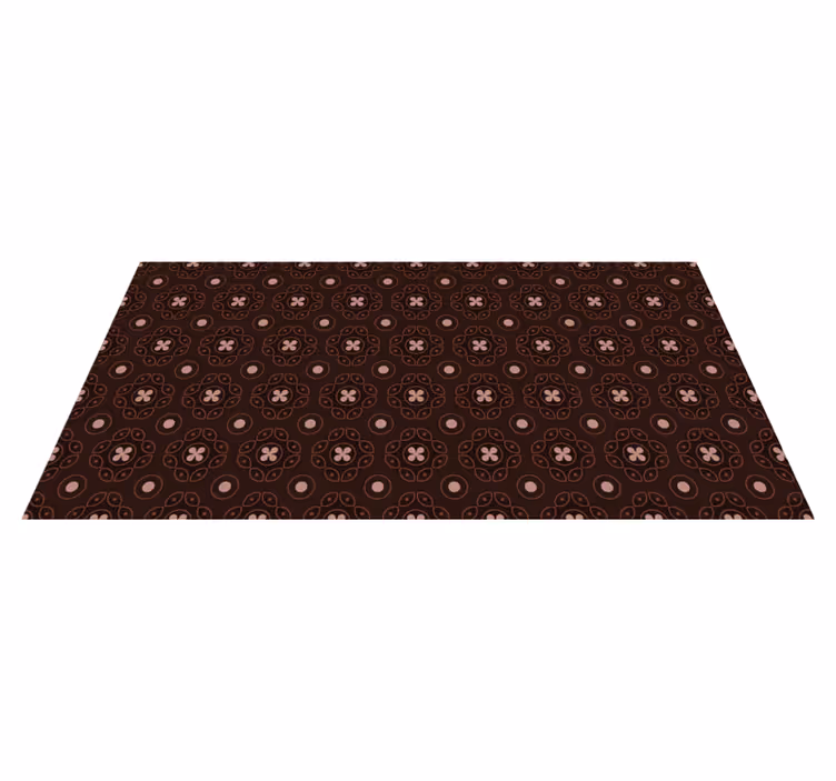 Mosaic vinyl rug with circular mosaic patterns - TenStickers
