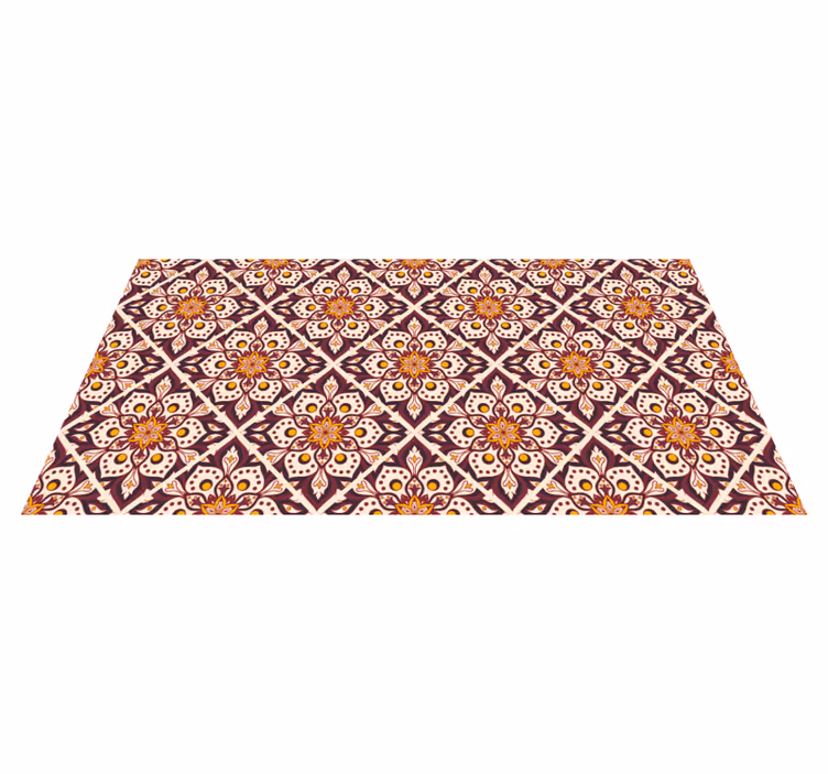 Vintage mandala pattern mandala vinyl rug - TenStickers