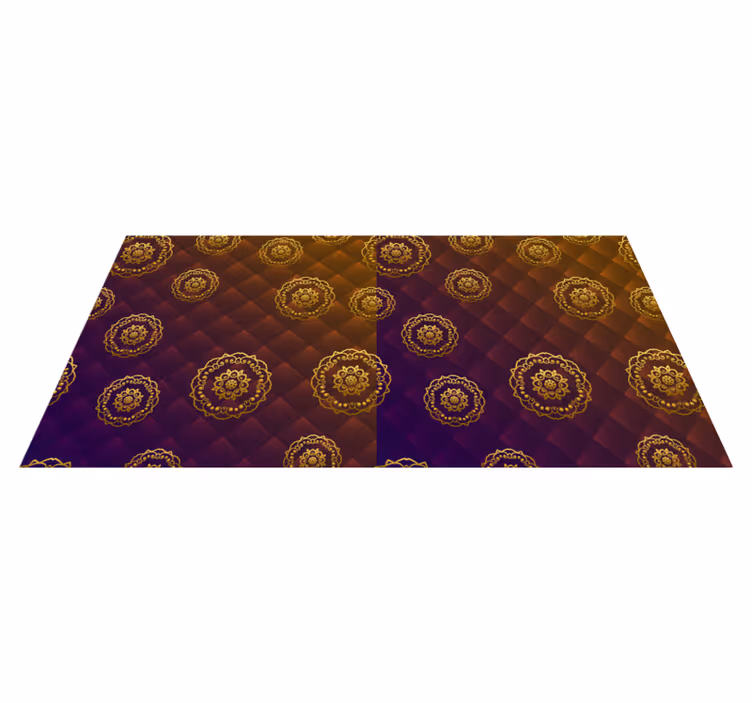 Multicolor elegant mandala mandala vinyl rug - TenStickers