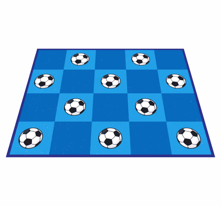 Soccer Patterned gaming vinyl rug - TenStickers
