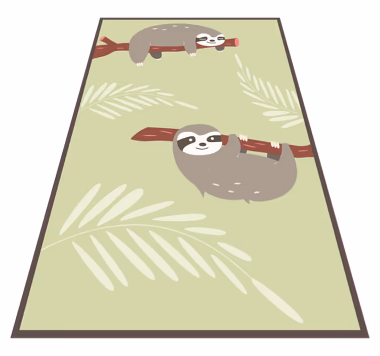 Sloth Baby Room Accents nursery vinyl rug - TenStickers