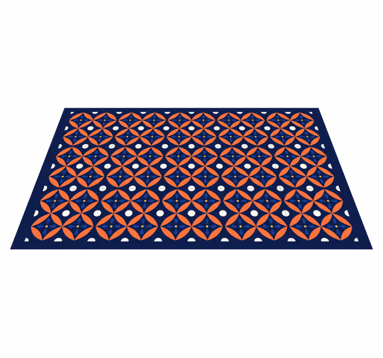 Geometric vinyl rug in geometric patterned design - TenStickers