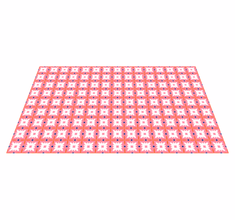 Floral Pattern Surface flower vinyl rug - TenStickers