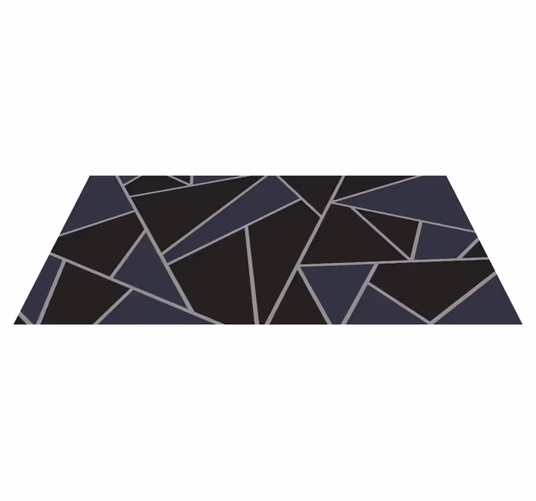 Geometric vinyl rug with angular shapes - TenStickers