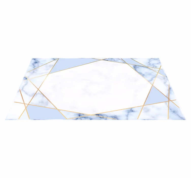 Blue and grey marble mosaic floor tiles - TenStickers