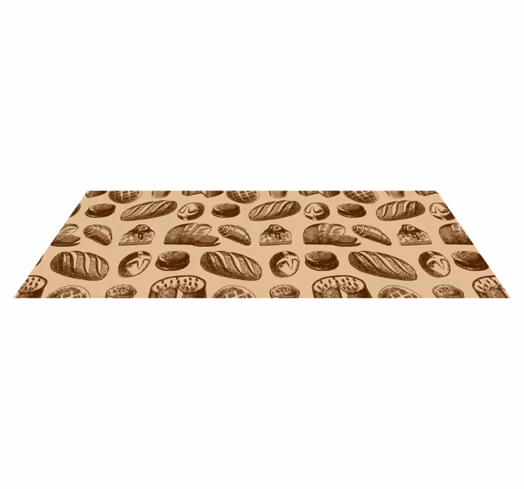 Bakery design kitchen floor tiles - TenStickers