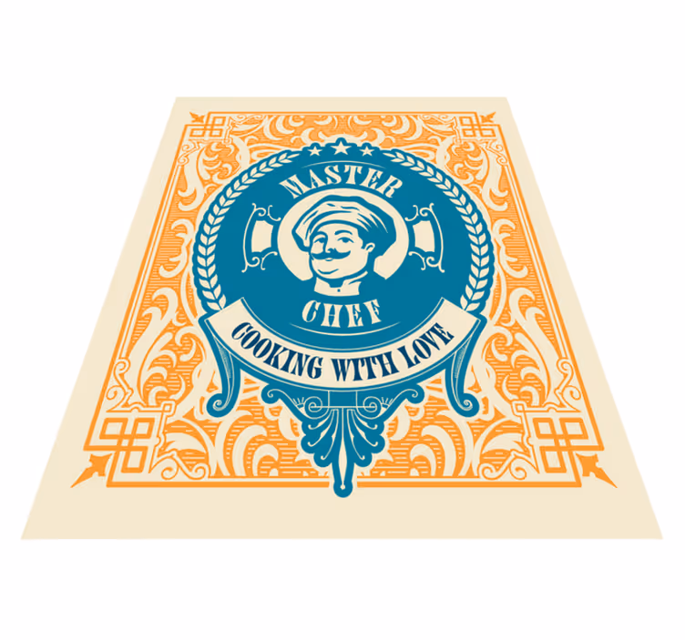 Master Chef Love custom vinyl rug - TenStickers