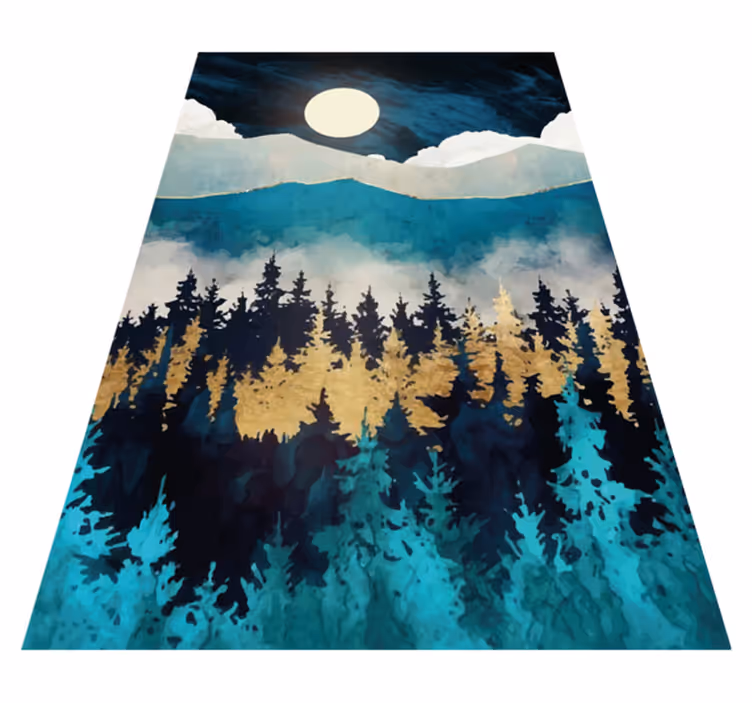 Evening mist bedroom vinyl rug - TenStickers