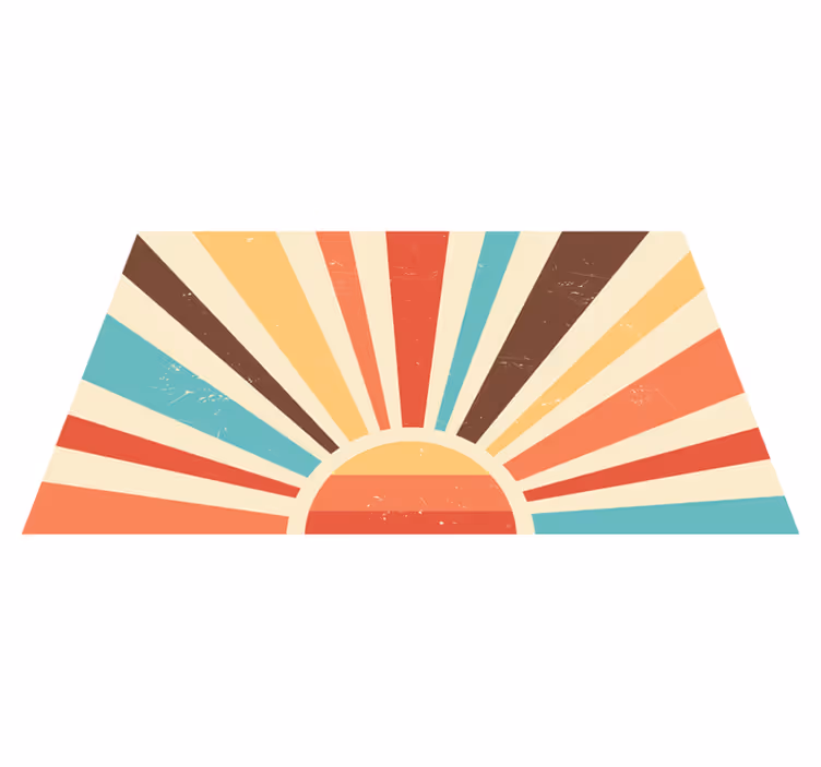 Sunray Lines stripes vinyl rug - TenStickers