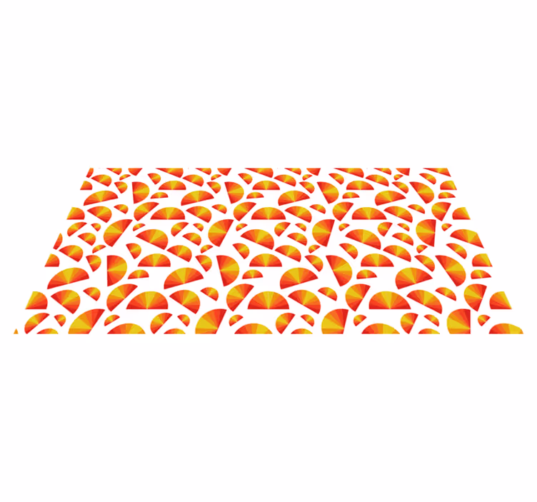 Circular Motif Array geometric vinyl rug - TenStickers
