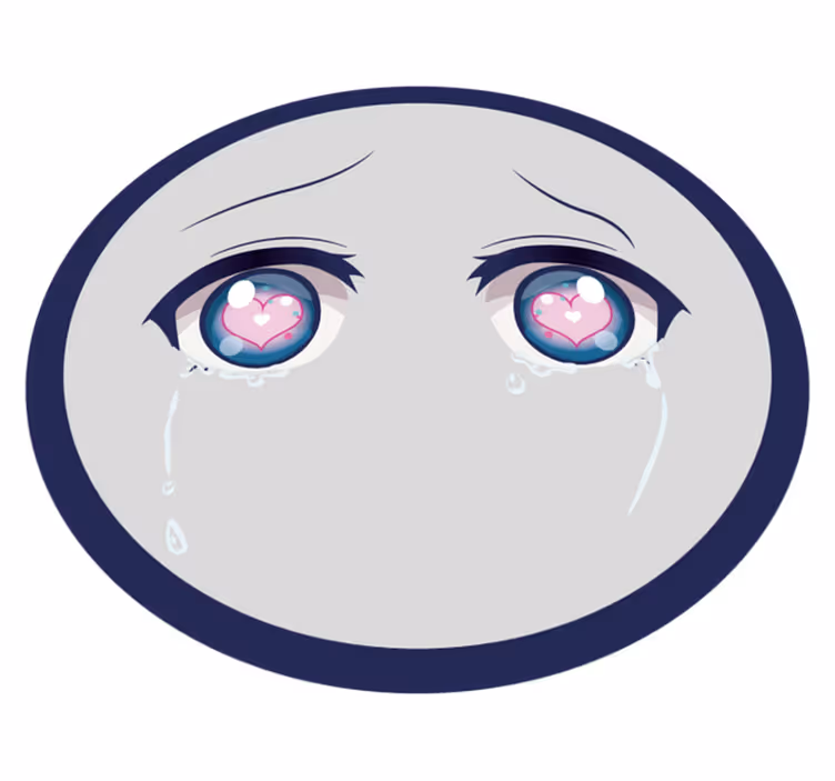 Crying anime eyes teen vinyl rug - TenStickers