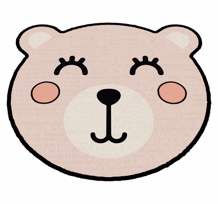 Girl anime bear animal rug - TenStickers