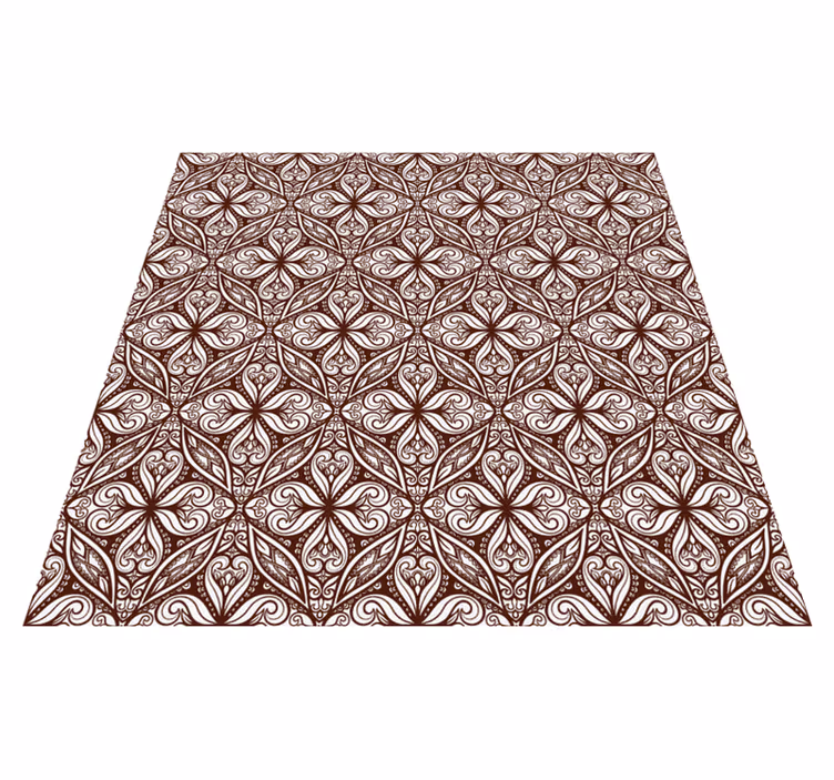 Brown retro tiles vinyl carpet - TenStickers