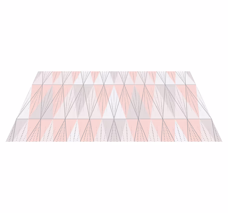 Geometric vinyl rug in geometric linearity - TenStickers