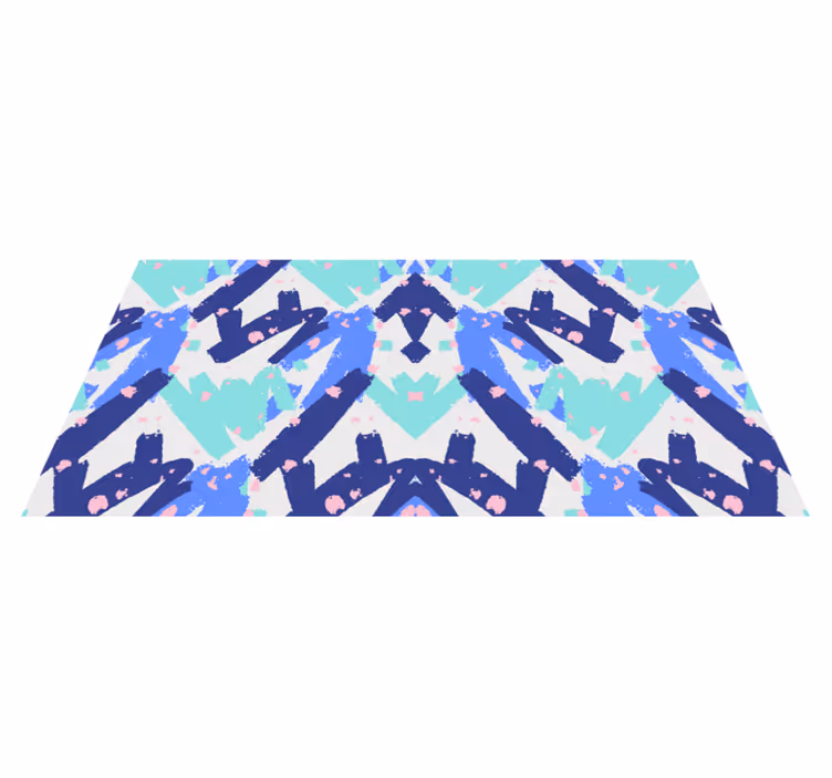 Abstract Camouflage Pattern living room vinyl rug - TenStickers
