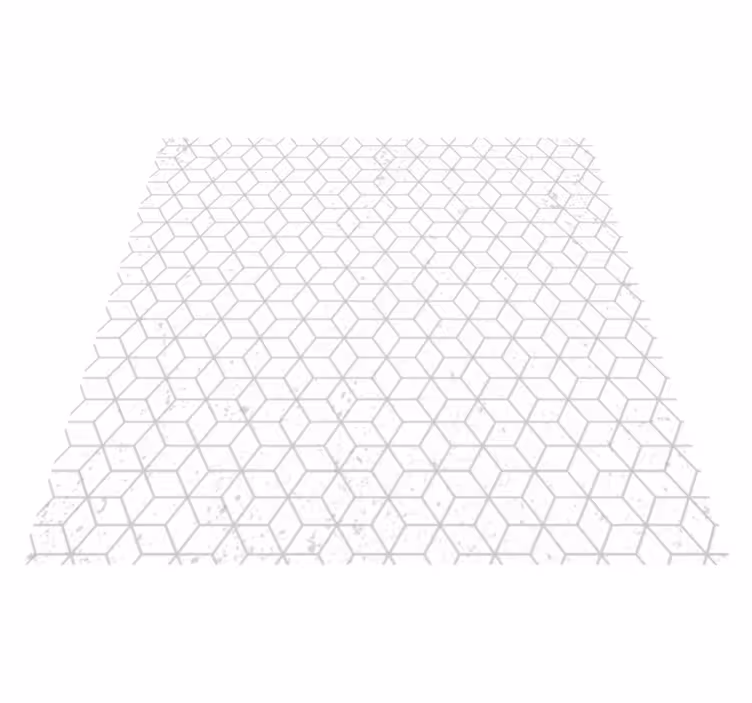 Geometric vinyl rug geometric cube illusion - TenStickers