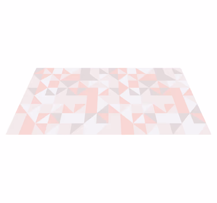 Geometric vinyl rug in soft pastel design - TenStickers