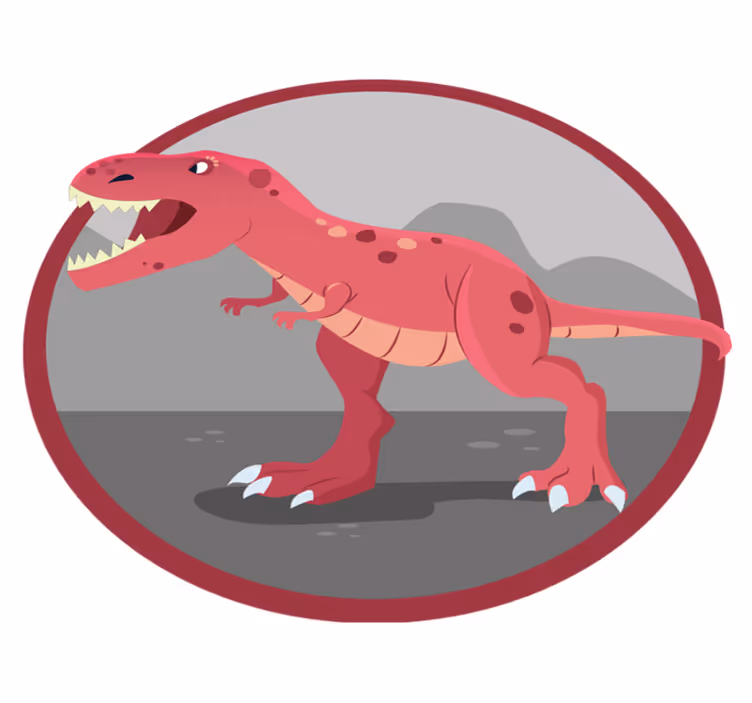 Dinosaur Playtime kids vinyl rug - TenStickers
