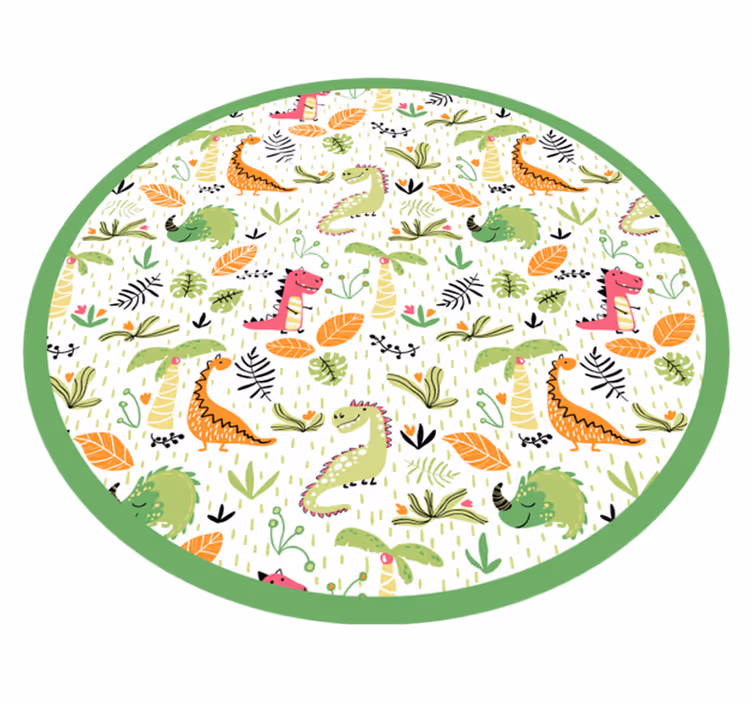 Safari Adventure Circle vinyl rug - TenStickers