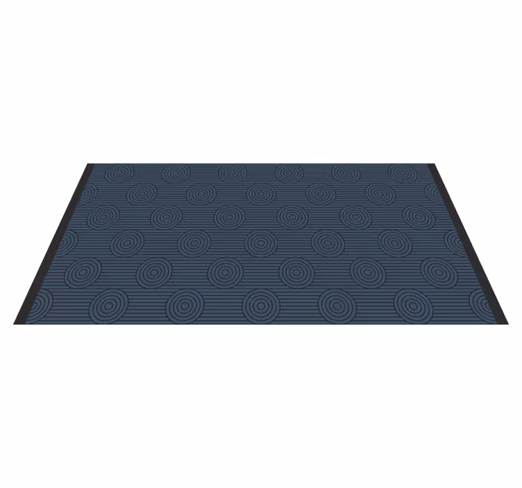 Geometric vinyl rug with circular patterns - TenStickers