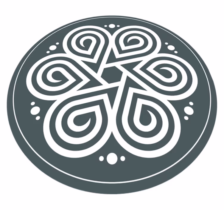 Celtic Circle mandala vinyl rug - TenStickers