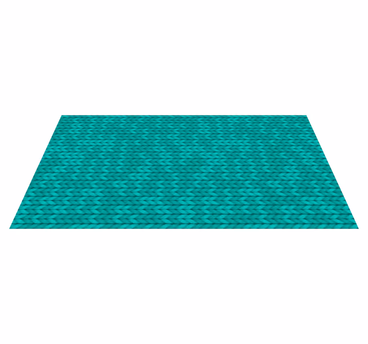Braided Teal Texture textured vinyl rug - TenStickers