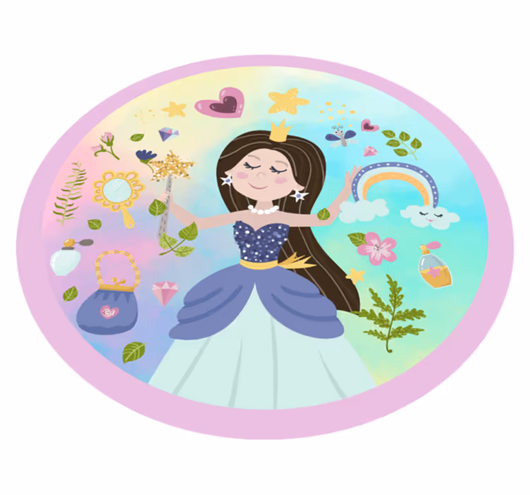 Fairytale Princess kids vinyl rug - TenStickers