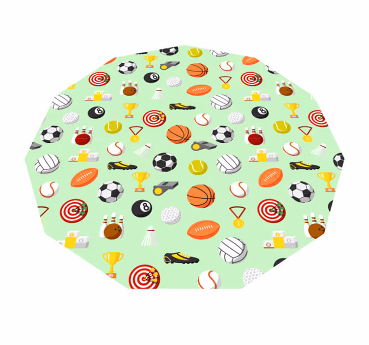 Sports Themed gaming vinyl rug - TenStickers