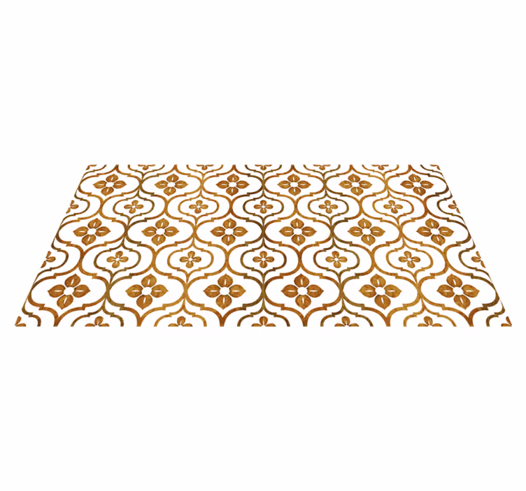 Ornamental tile pattern tile vinyl rug - TenStickers