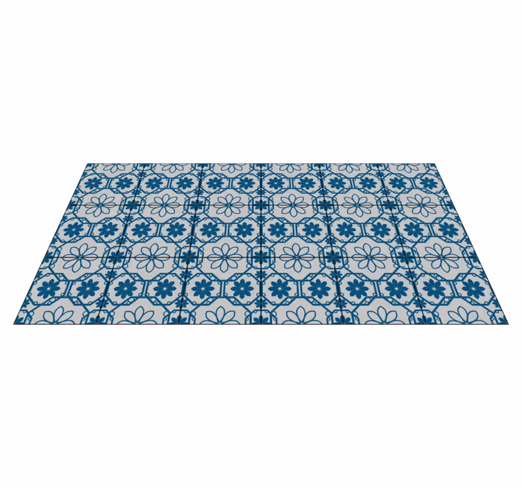 Botanical Mosaic Tile tile vinyl rug - TenStickers