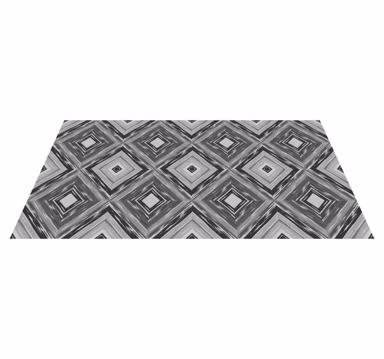 Diamond Illusion geometric vinyl rug - TenStickers