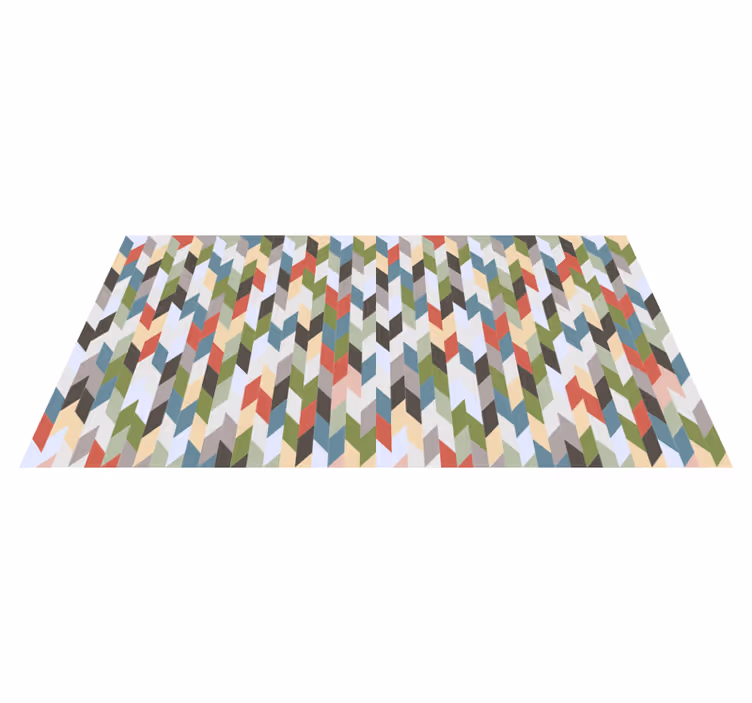 Herringbone Spectrum geometric vinyl rug - TenStickers