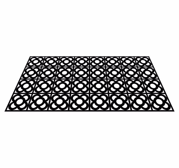 Circular Motifs geometric vinyl rug - TenStickers